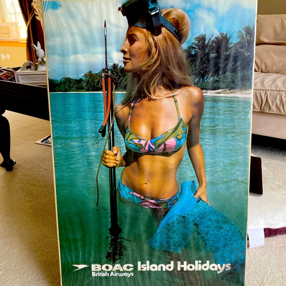 VINTAGE BOAC Poster! Very very cool!